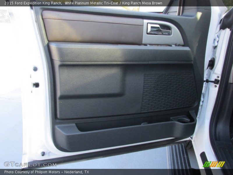 White Platinum Metallic Tri-Coat / King Ranch Mesa Brown 2015 Ford Expedition King Ranch