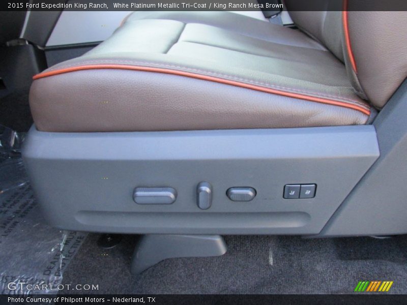 White Platinum Metallic Tri-Coat / King Ranch Mesa Brown 2015 Ford Expedition King Ranch