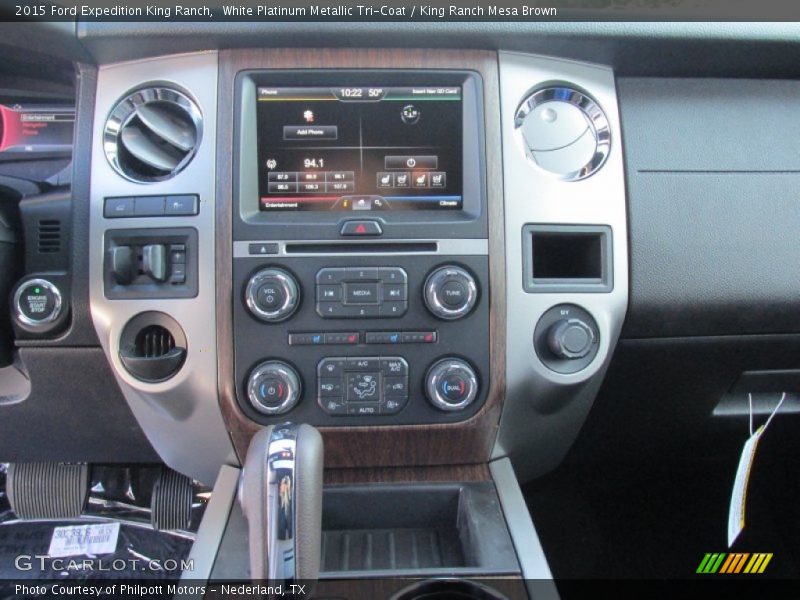 White Platinum Metallic Tri-Coat / King Ranch Mesa Brown 2015 Ford Expedition King Ranch
