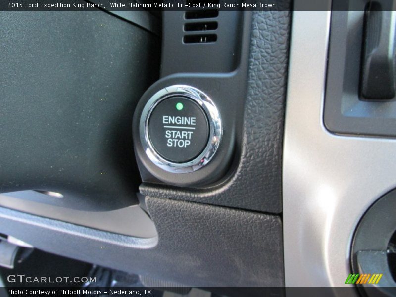 White Platinum Metallic Tri-Coat / King Ranch Mesa Brown 2015 Ford Expedition King Ranch