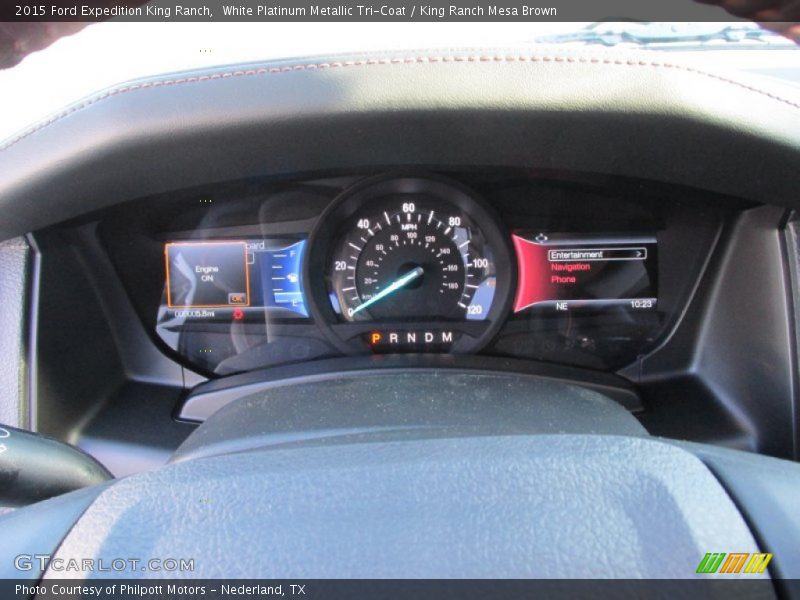White Platinum Metallic Tri-Coat / King Ranch Mesa Brown 2015 Ford Expedition King Ranch