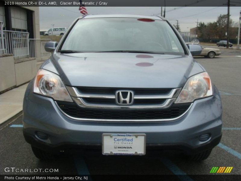 Glacier Blue Metallic / Gray 2010 Honda CR-V EX-L AWD