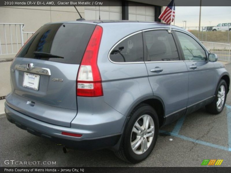 Glacier Blue Metallic / Gray 2010 Honda CR-V EX-L AWD