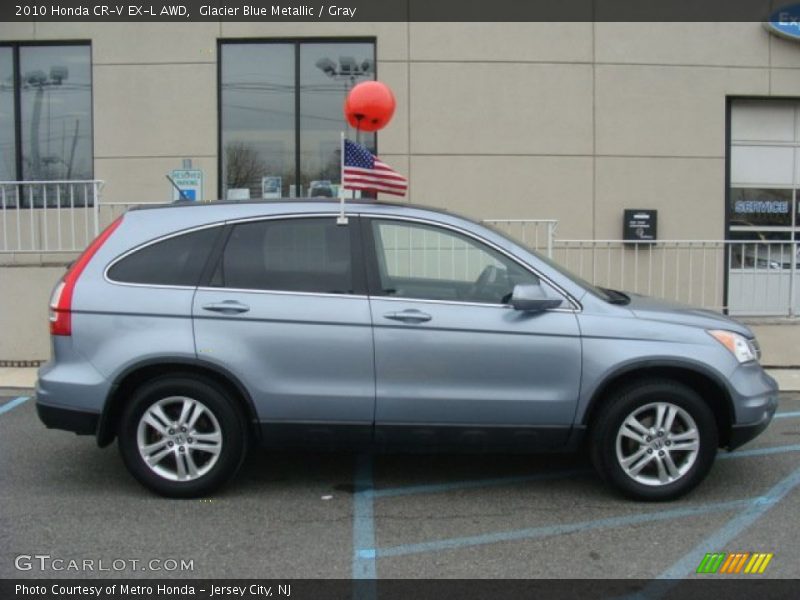 Glacier Blue Metallic / Gray 2010 Honda CR-V EX-L AWD