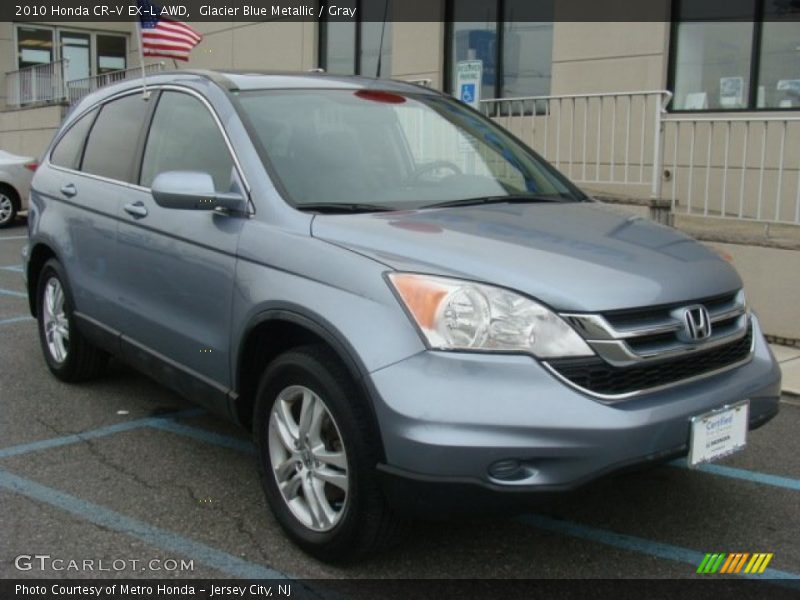 Glacier Blue Metallic / Gray 2010 Honda CR-V EX-L AWD