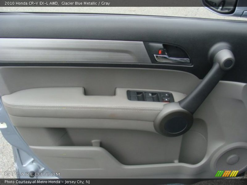 Glacier Blue Metallic / Gray 2010 Honda CR-V EX-L AWD