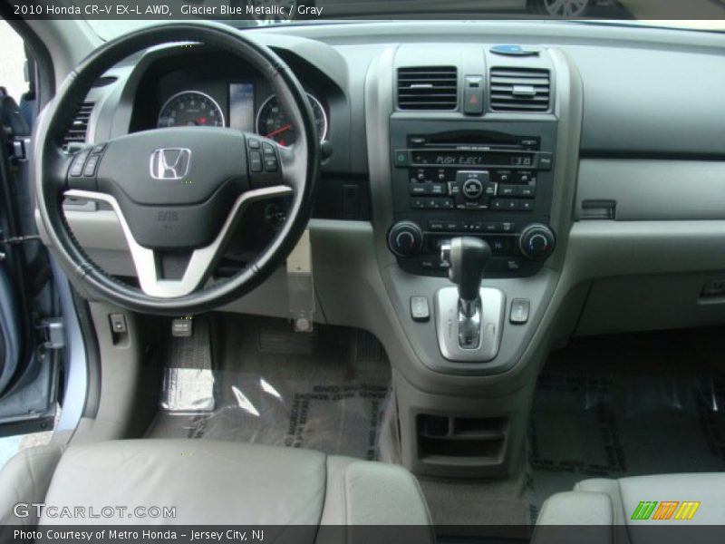 Glacier Blue Metallic / Gray 2010 Honda CR-V EX-L AWD