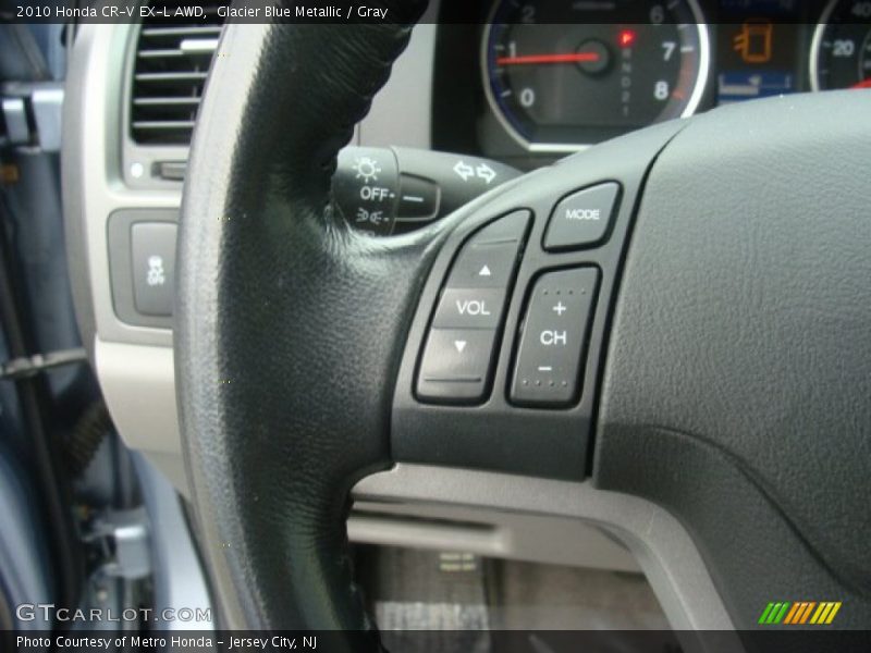Glacier Blue Metallic / Gray 2010 Honda CR-V EX-L AWD