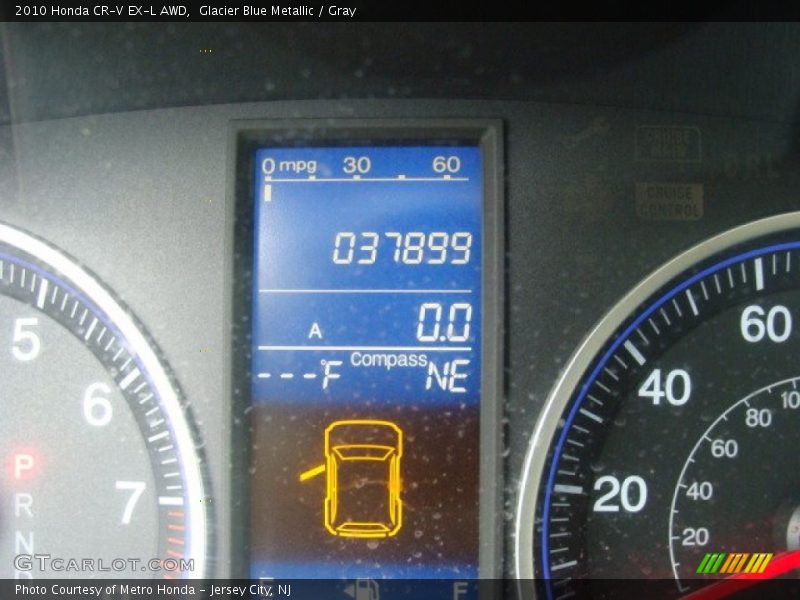 Glacier Blue Metallic / Gray 2010 Honda CR-V EX-L AWD