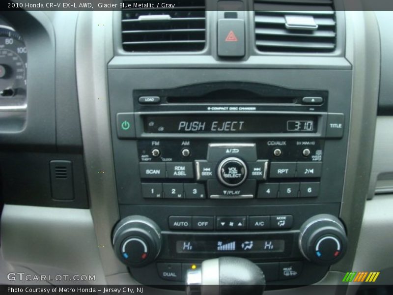Glacier Blue Metallic / Gray 2010 Honda CR-V EX-L AWD