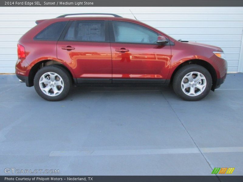 Sunset / Medium Light Stone 2014 Ford Edge SEL
