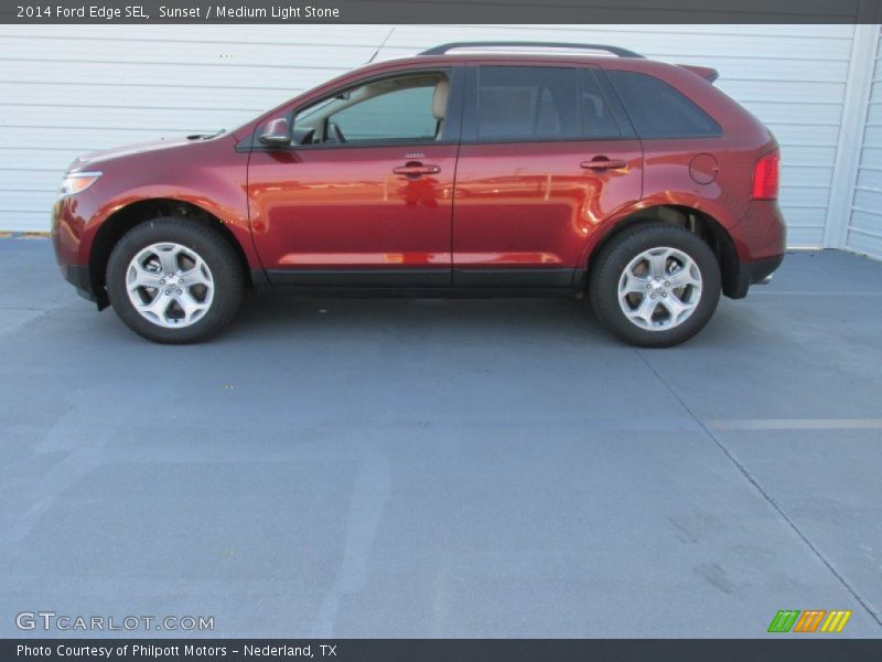 Sunset / Medium Light Stone 2014 Ford Edge SEL