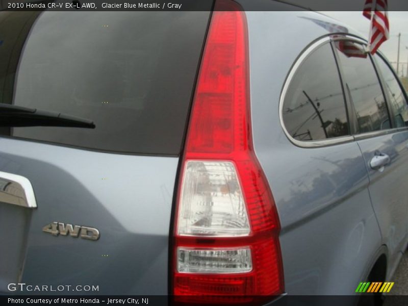 Glacier Blue Metallic / Gray 2010 Honda CR-V EX-L AWD