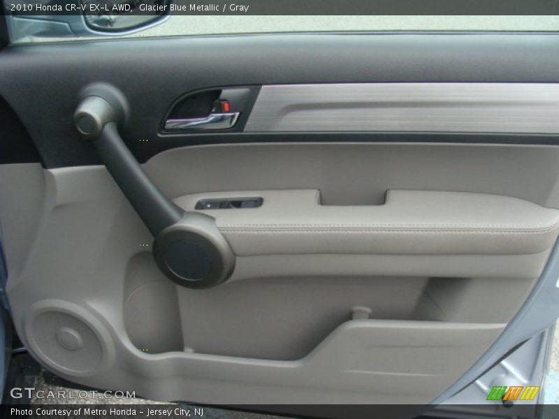 Glacier Blue Metallic / Gray 2010 Honda CR-V EX-L AWD