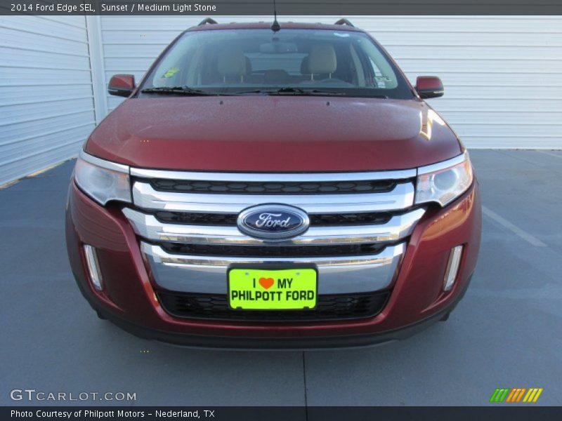 Sunset / Medium Light Stone 2014 Ford Edge SEL