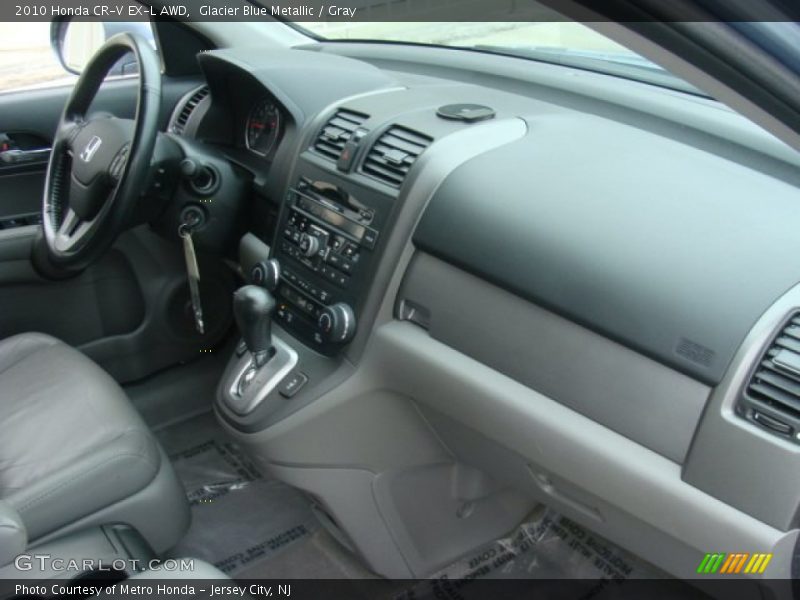 Glacier Blue Metallic / Gray 2010 Honda CR-V EX-L AWD