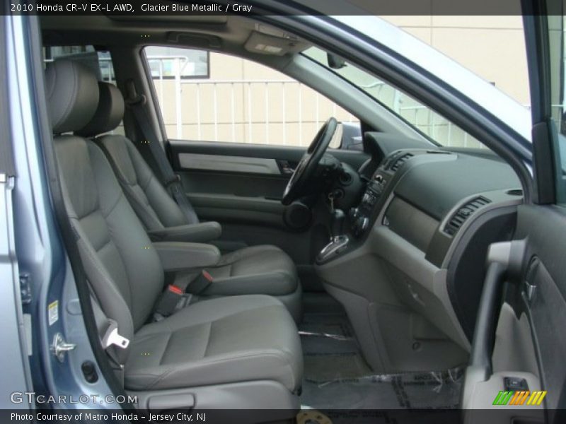 Glacier Blue Metallic / Gray 2010 Honda CR-V EX-L AWD