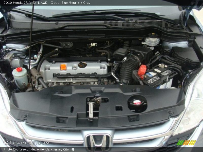 Glacier Blue Metallic / Gray 2010 Honda CR-V EX-L AWD