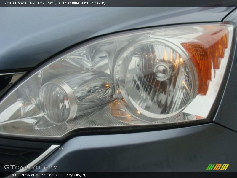 Glacier Blue Metallic / Gray 2010 Honda CR-V EX-L AWD