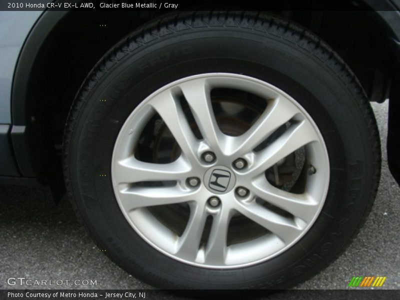 Glacier Blue Metallic / Gray 2010 Honda CR-V EX-L AWD