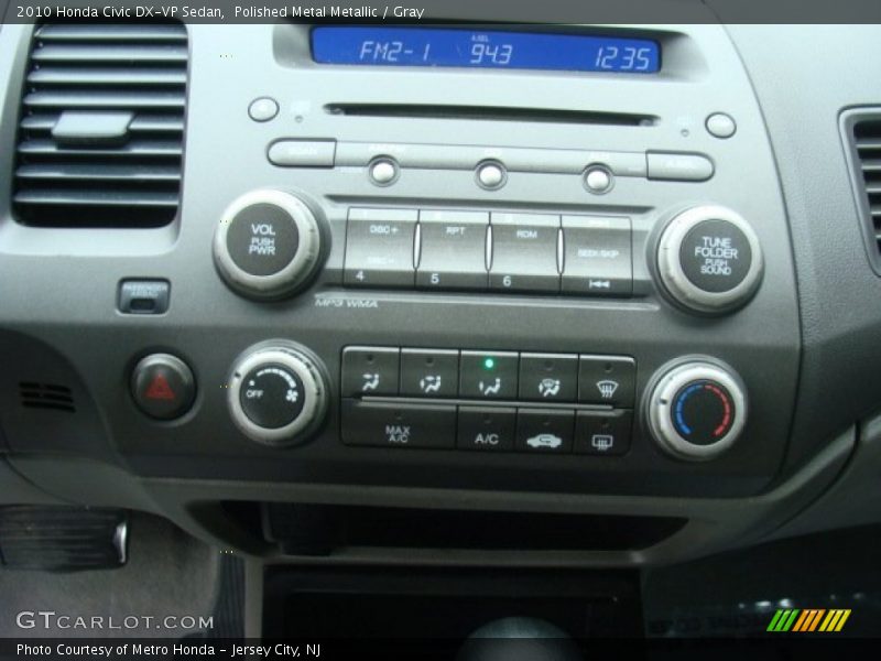 Polished Metal Metallic / Gray 2010 Honda Civic DX-VP Sedan
