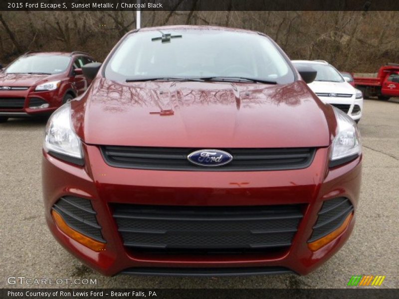 Sunset Metallic / Charcoal Black 2015 Ford Escape S