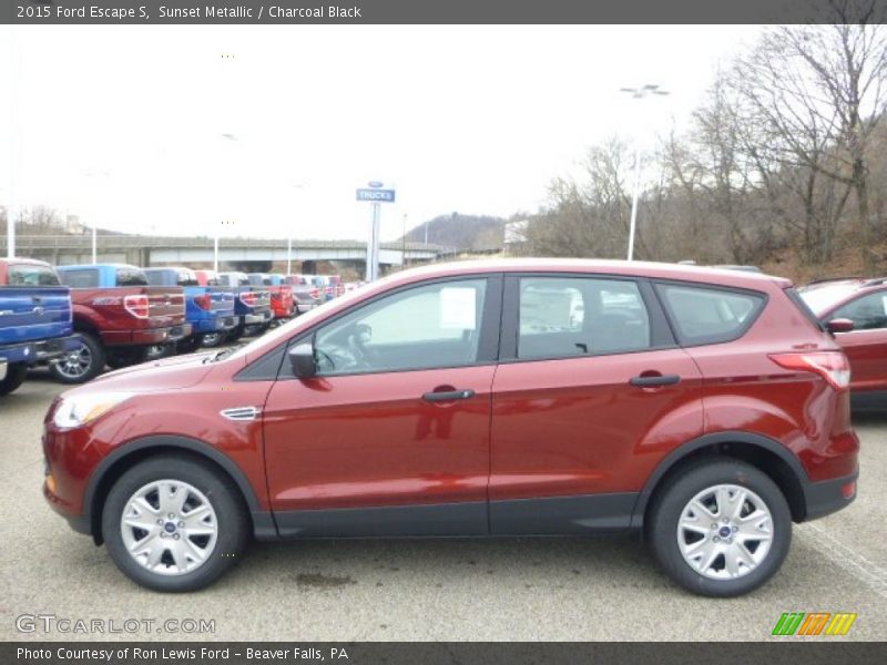 Sunset Metallic / Charcoal Black 2015 Ford Escape S