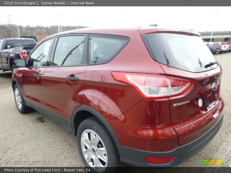 Sunset Metallic / Charcoal Black 2015 Ford Escape S