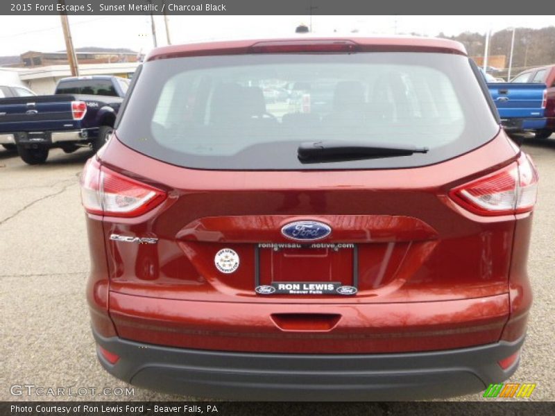 Sunset Metallic / Charcoal Black 2015 Ford Escape S