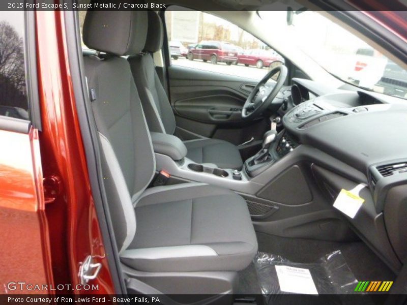 Sunset Metallic / Charcoal Black 2015 Ford Escape S