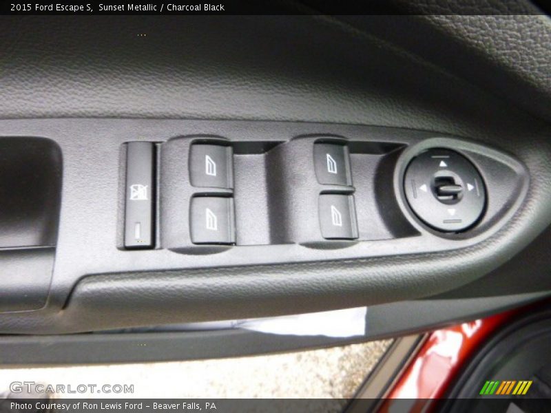 Sunset Metallic / Charcoal Black 2015 Ford Escape S