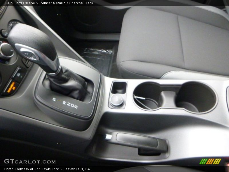 Sunset Metallic / Charcoal Black 2015 Ford Escape S