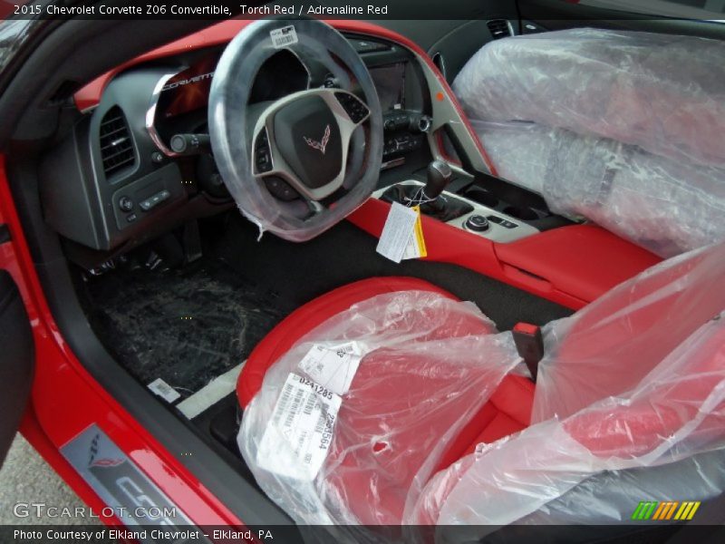 Adrenaline Red Interior - 2015 Corvette Z06 Convertible 