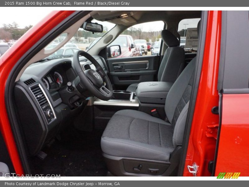 Flame Red / Black/Diesel Gray 2015 Ram 1500 Big Horn Crew Cab