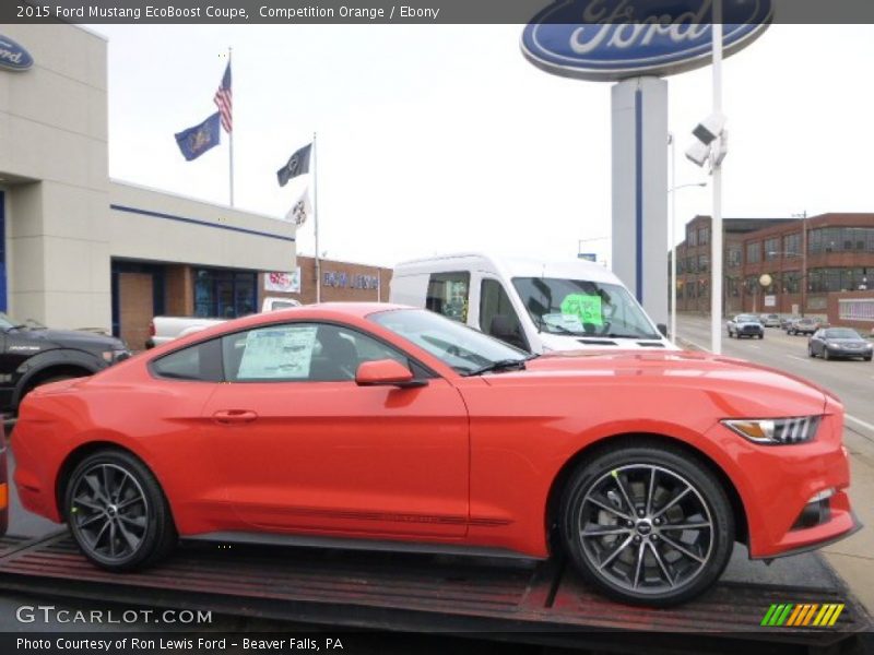 Competition Orange / Ebony 2015 Ford Mustang EcoBoost Coupe