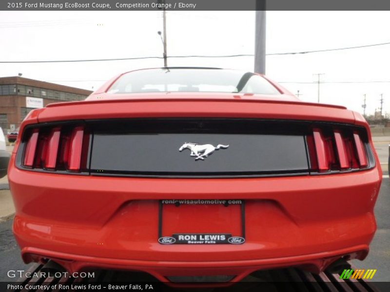 Competition Orange / Ebony 2015 Ford Mustang EcoBoost Coupe