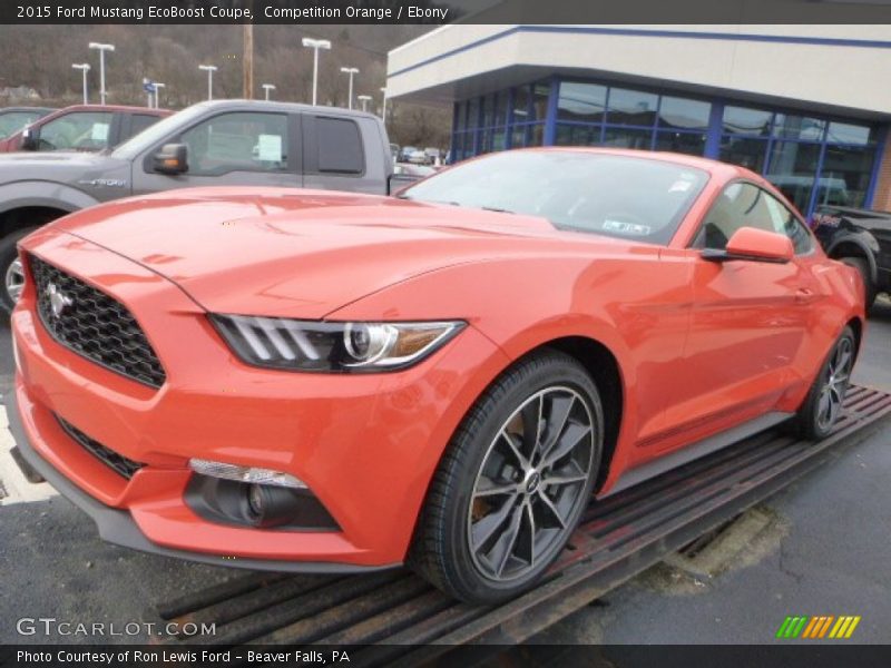 Competition Orange / Ebony 2015 Ford Mustang EcoBoost Coupe