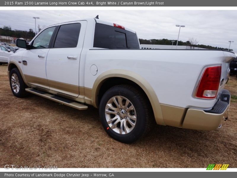 Bright White / Canyon Brown/Light Frost 2015 Ram 1500 Laramie Long Horn Crew Cab 4x4