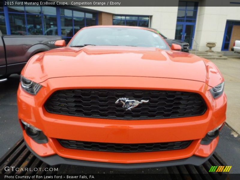 Competition Orange / Ebony 2015 Ford Mustang EcoBoost Coupe