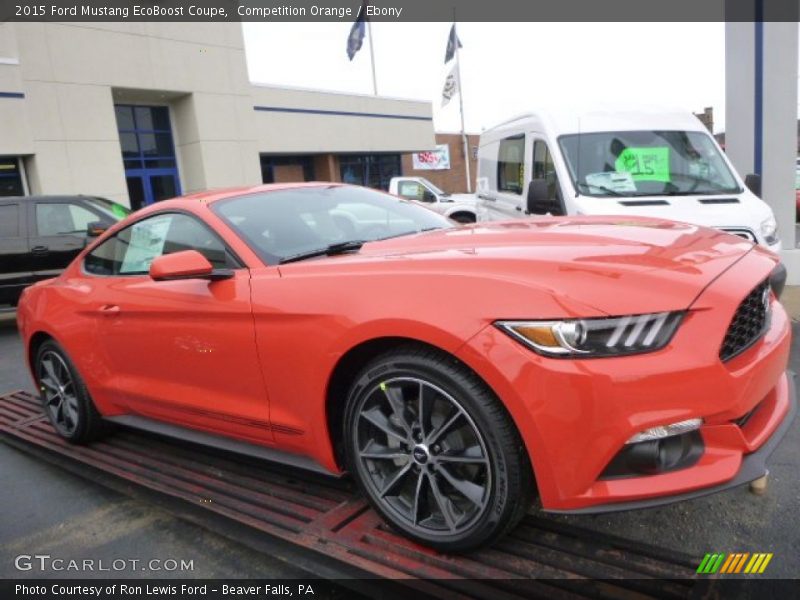 Competition Orange / Ebony 2015 Ford Mustang EcoBoost Coupe