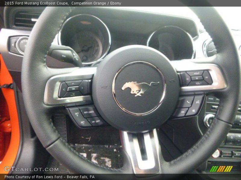 Competition Orange / Ebony 2015 Ford Mustang EcoBoost Coupe