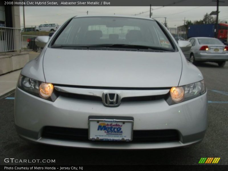Alabaster Silver Metallic / Blue 2008 Honda Civic Hybrid Sedan