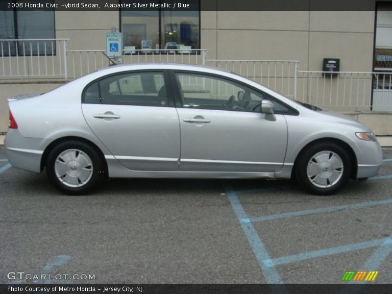 Alabaster Silver Metallic / Blue 2008 Honda Civic Hybrid Sedan