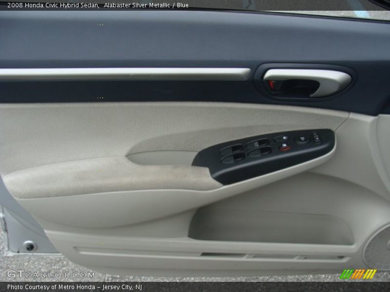 Alabaster Silver Metallic / Blue 2008 Honda Civic Hybrid Sedan