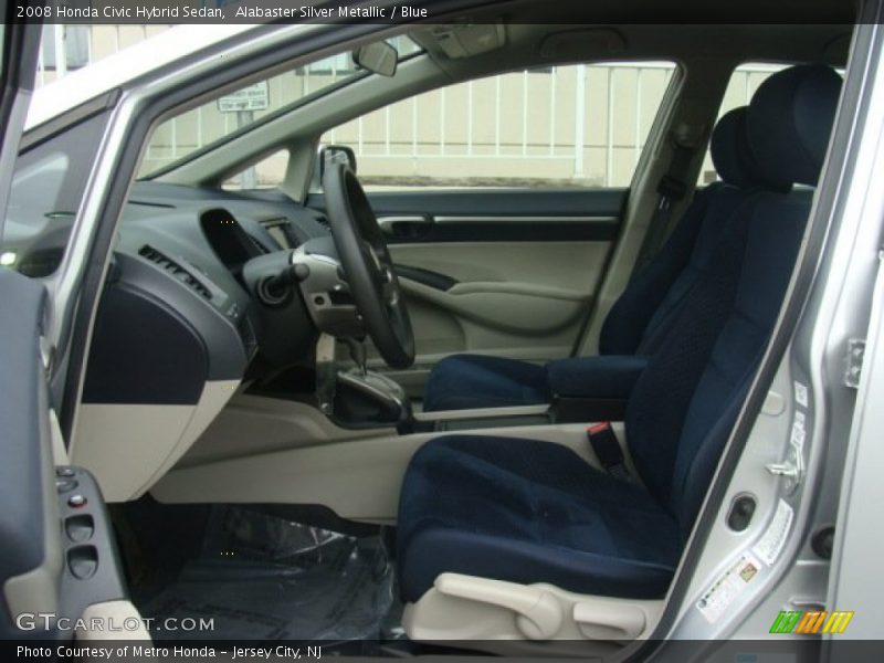 Alabaster Silver Metallic / Blue 2008 Honda Civic Hybrid Sedan
