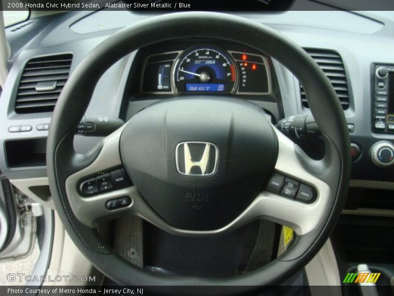 Alabaster Silver Metallic / Blue 2008 Honda Civic Hybrid Sedan