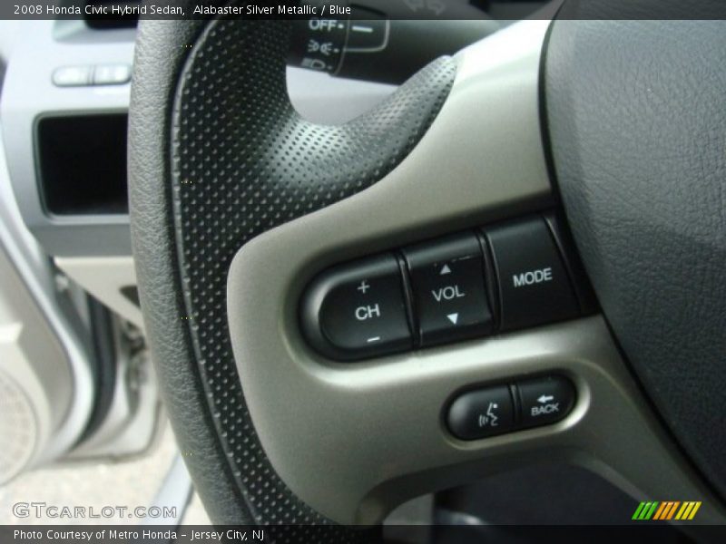 Alabaster Silver Metallic / Blue 2008 Honda Civic Hybrid Sedan
