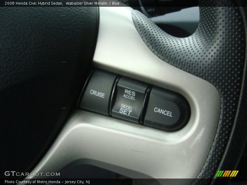 Alabaster Silver Metallic / Blue 2008 Honda Civic Hybrid Sedan