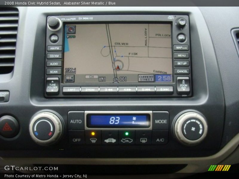 Alabaster Silver Metallic / Blue 2008 Honda Civic Hybrid Sedan
