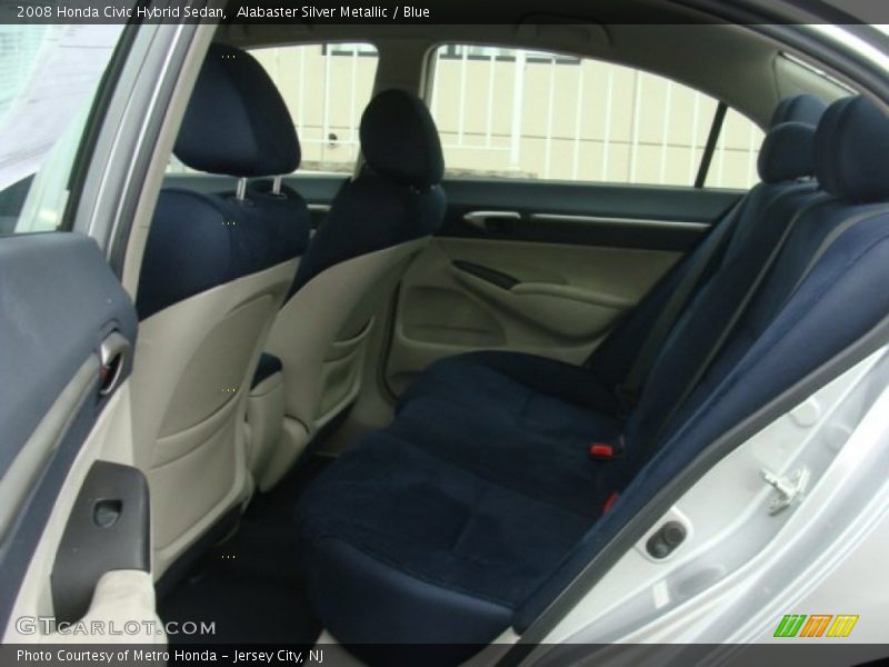 Alabaster Silver Metallic / Blue 2008 Honda Civic Hybrid Sedan